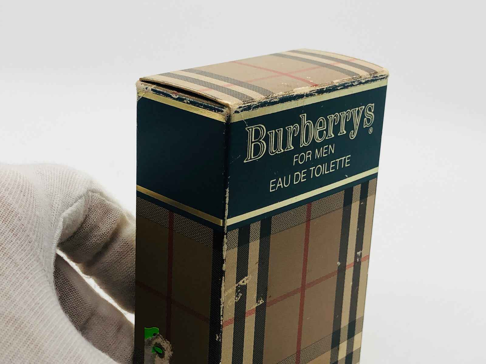 Scatola vintage di Burberrys For Men Eau de Toilette con design a scacchi iconico