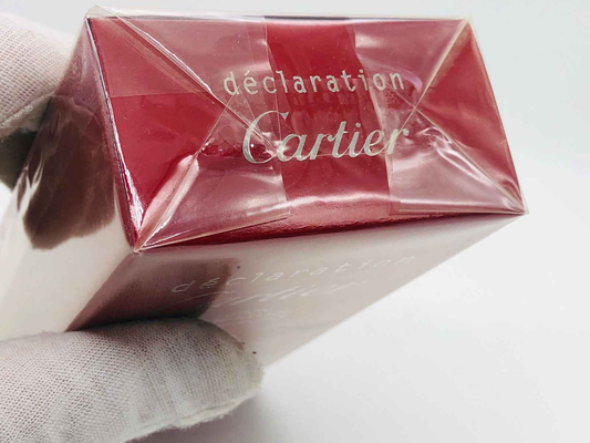 Scatola di profumo Cartier Declaration Vintage con finish lucido e dettagli eleganti