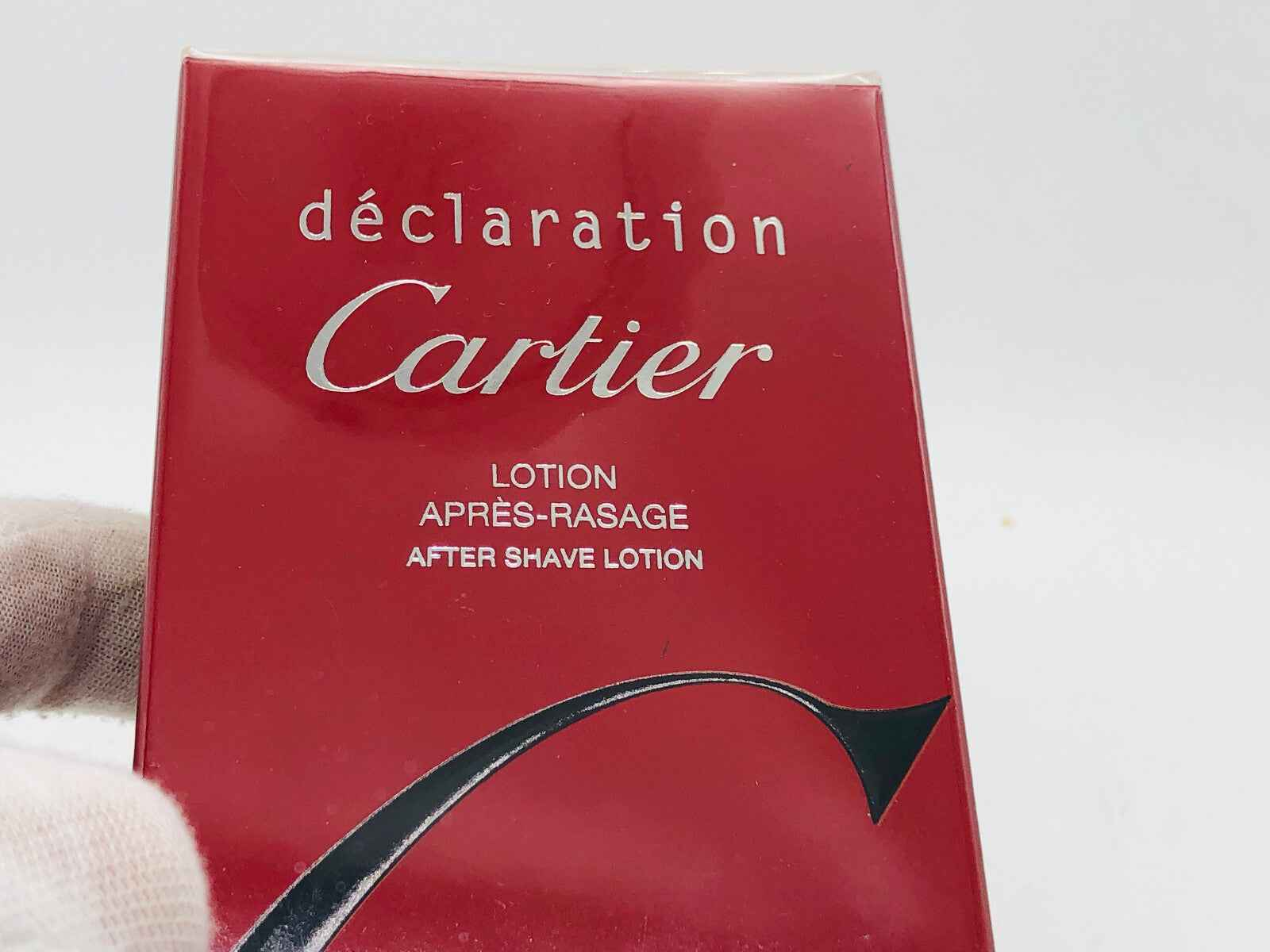 Lotion après-rasage Cartier Declaration Vintage con confezione rossa e design elegante