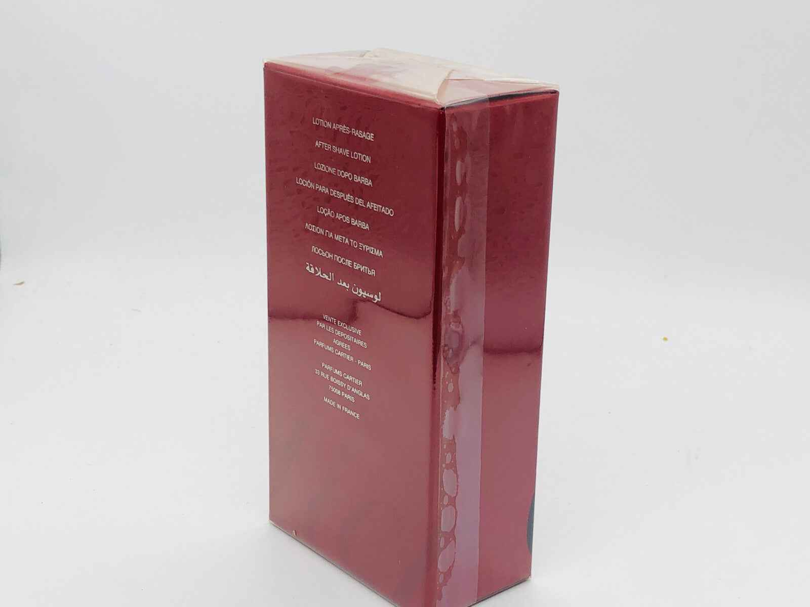 Confezione del profumo Cartier Declaration Vintage in rosso con dettagli eleganti