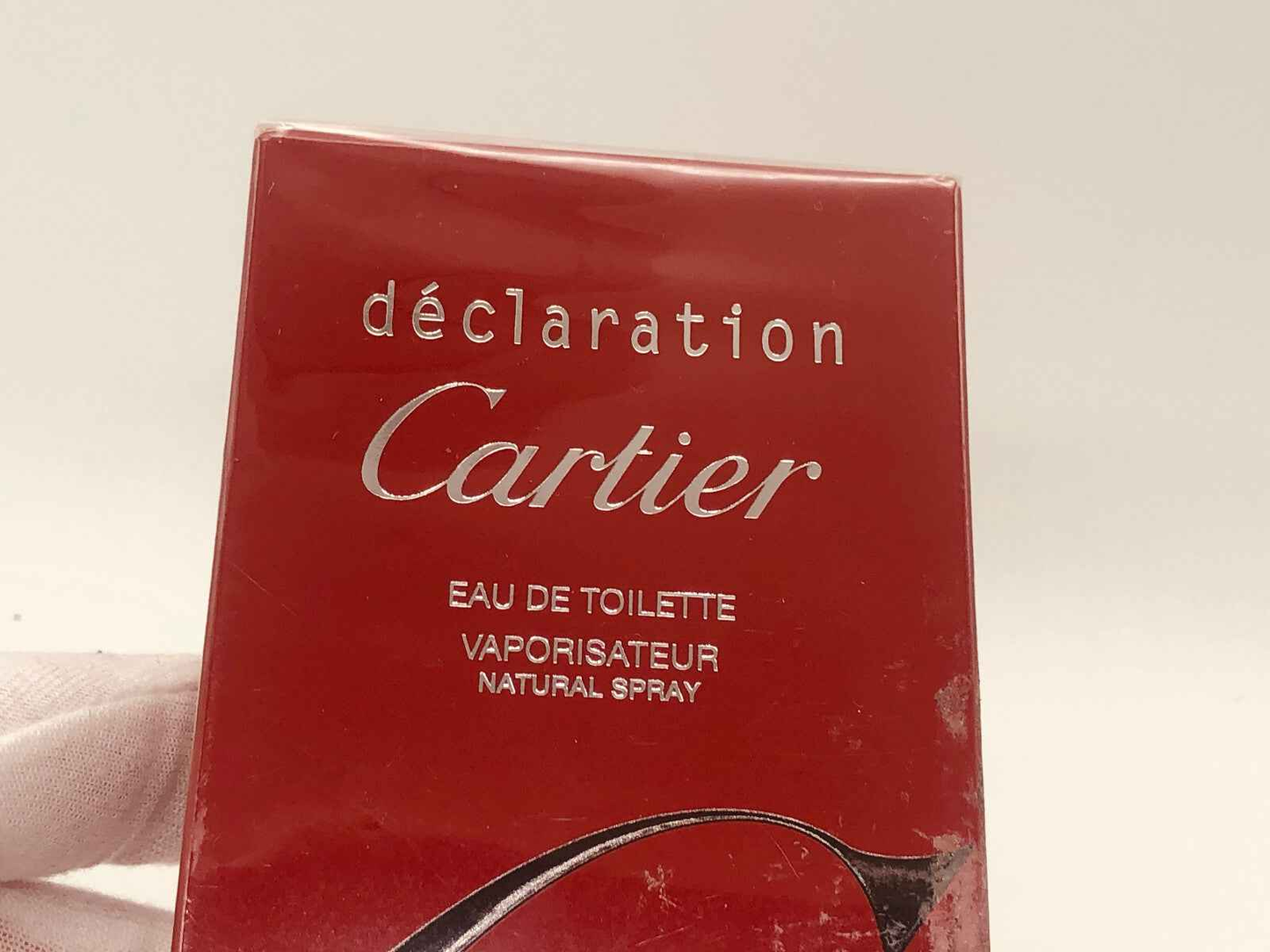 Scatola di profumo Cartier Declaration Vintage, eau de toilette spray in confezione rossa elegante