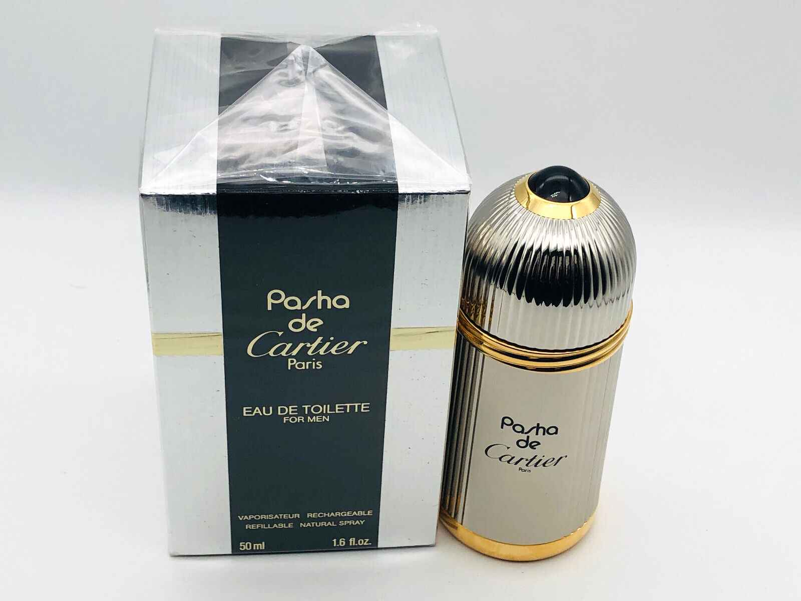 Profumo Pasha Cartier in confezione elegante da 50 ml per uomo, eau de toilette raffinata