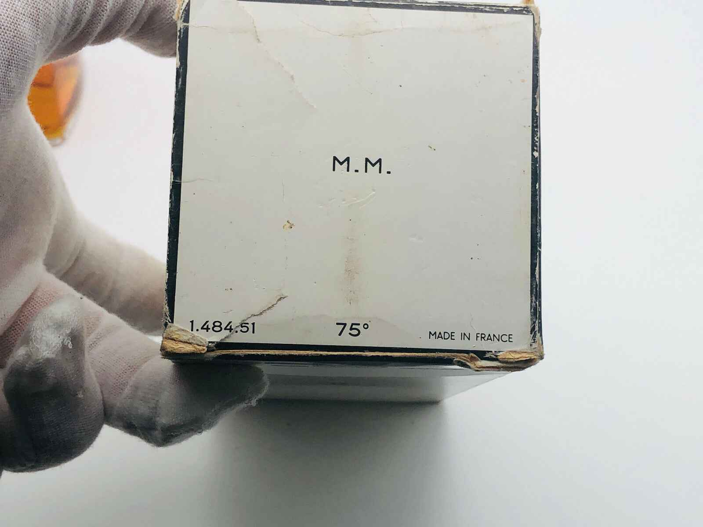 Base della confezione del Profumo Chanel N 5 Vintage con dettagli di produzione in Francia