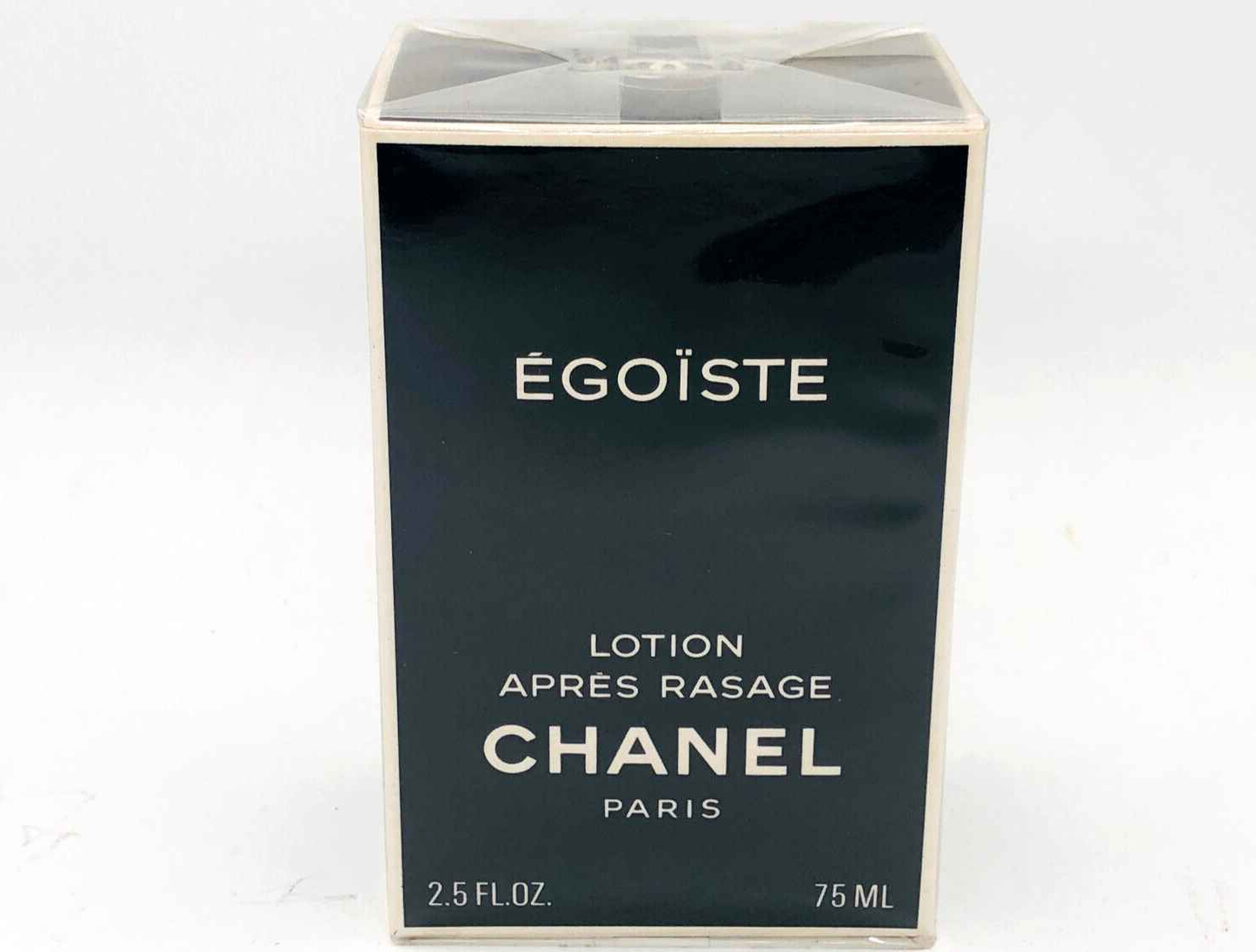 Confezione di Lotion Après Rasage Vintage Chanel Egoiste da 75 ml con design elegante e sofisticato
