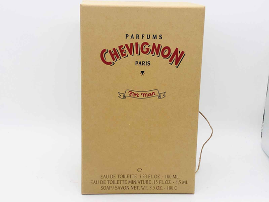 Confezione di profumo Chevignon Vintage in beige con etichetta rossa per uomo da 100 ml