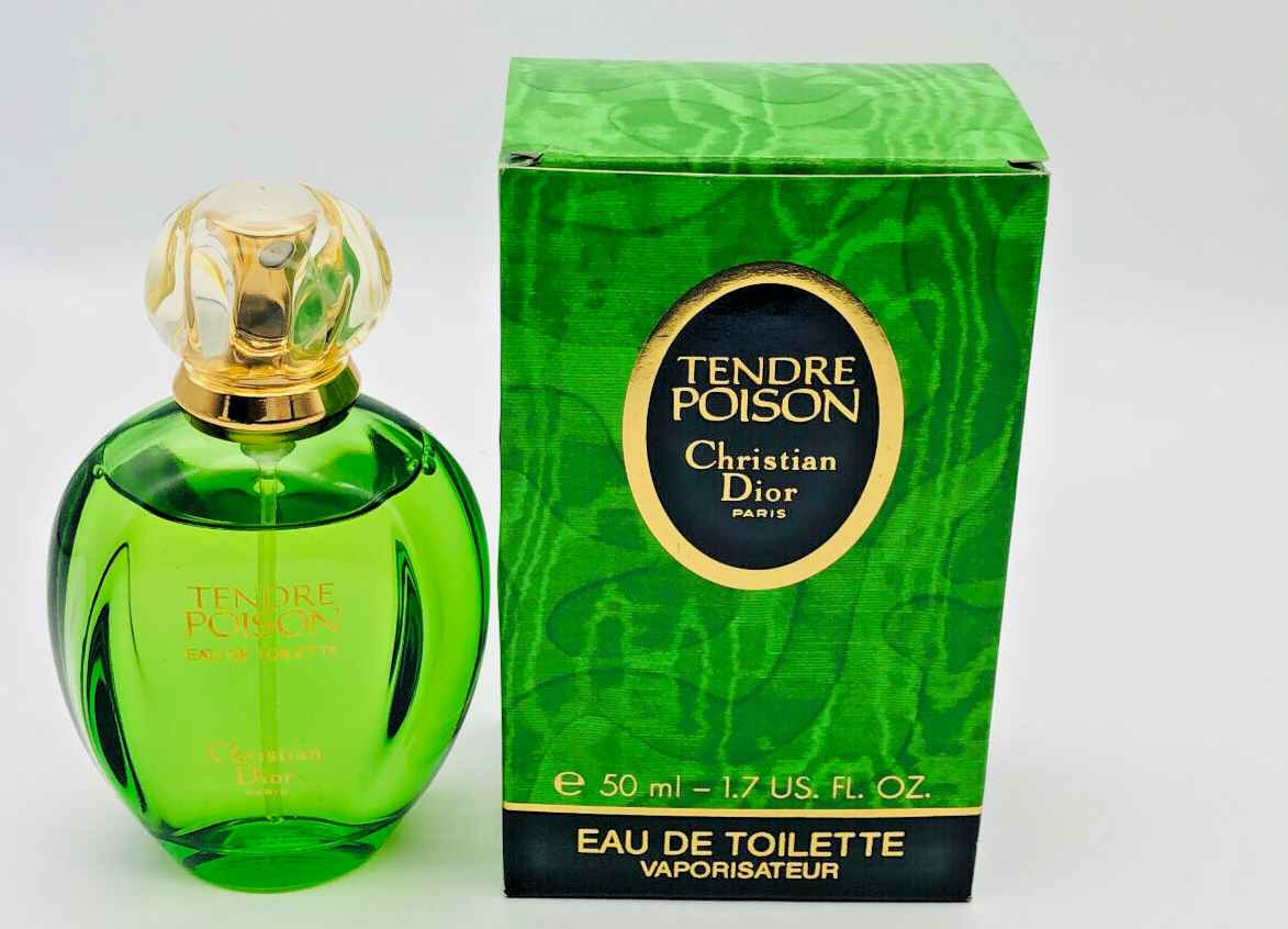Profumo Dior Tendre Poison in bottiglia verde da 50 ml con scatola originale, fragranza elegante per donne