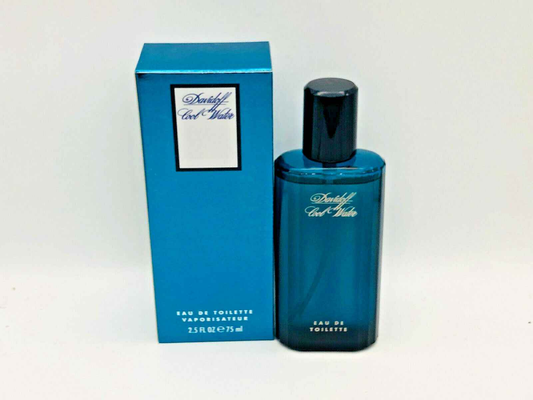 Profumo Cool Water Davidoff Vintage in bottiglia blu con confezione elegante da 75 ml