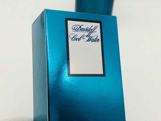 Confezione di profumo Davidoff Cool Water Davidoff Vintage con design blu luminoso