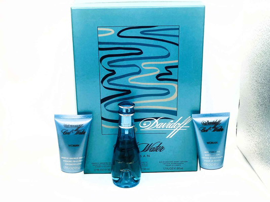 Set regalo profumo Vintage Cool Water Davidoff con flacone e creme per il corpo per donne