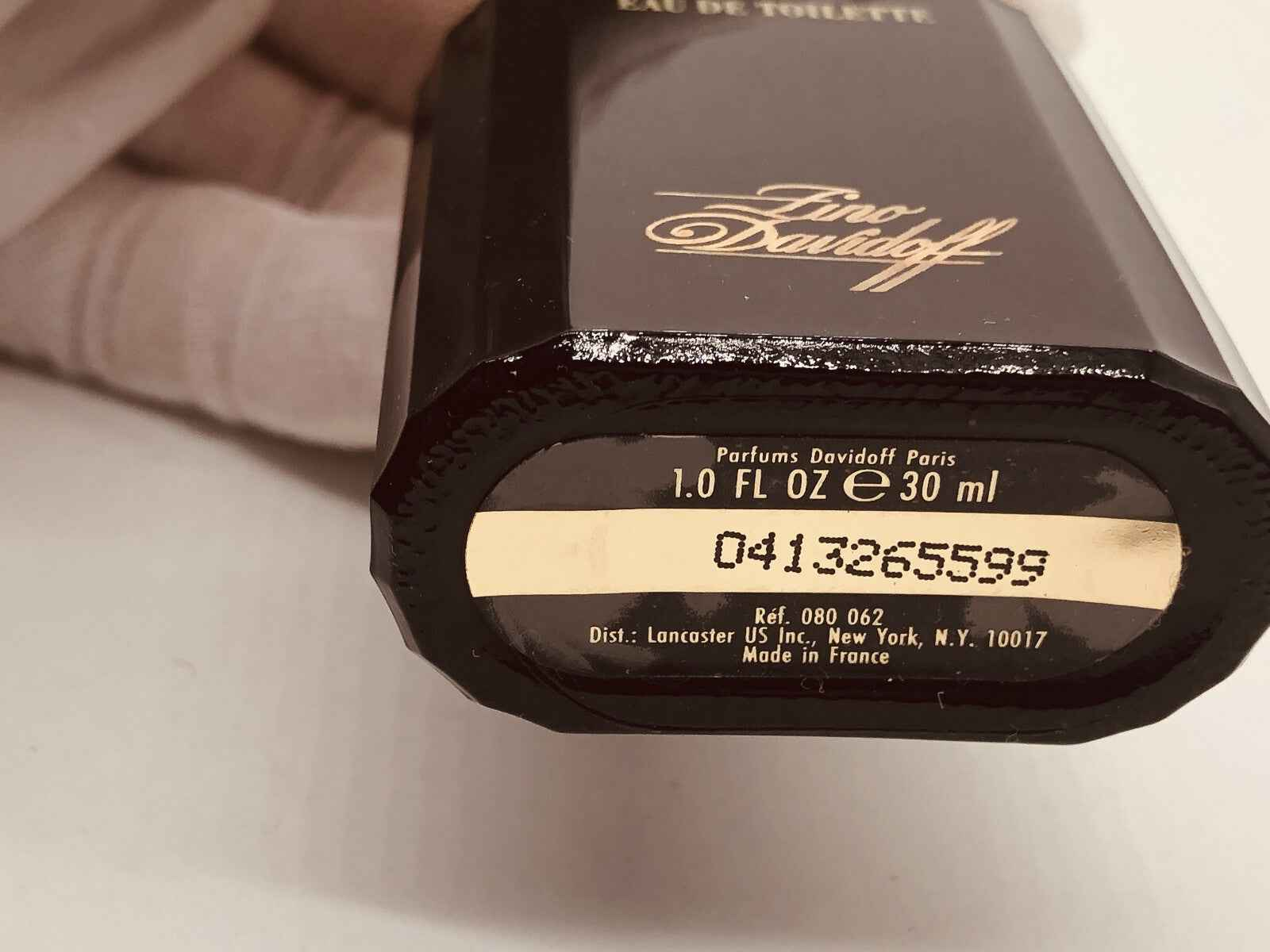 Flacone di profumo Zino Davidoff Vintage da 30 ml con etichetta originale e design elegante