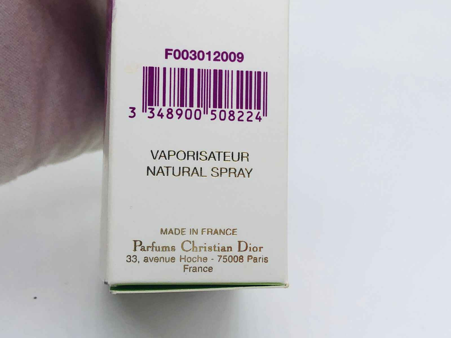 Dior Forever And Ever spray naturale in scatola con informazioni sul prodotto e made in France