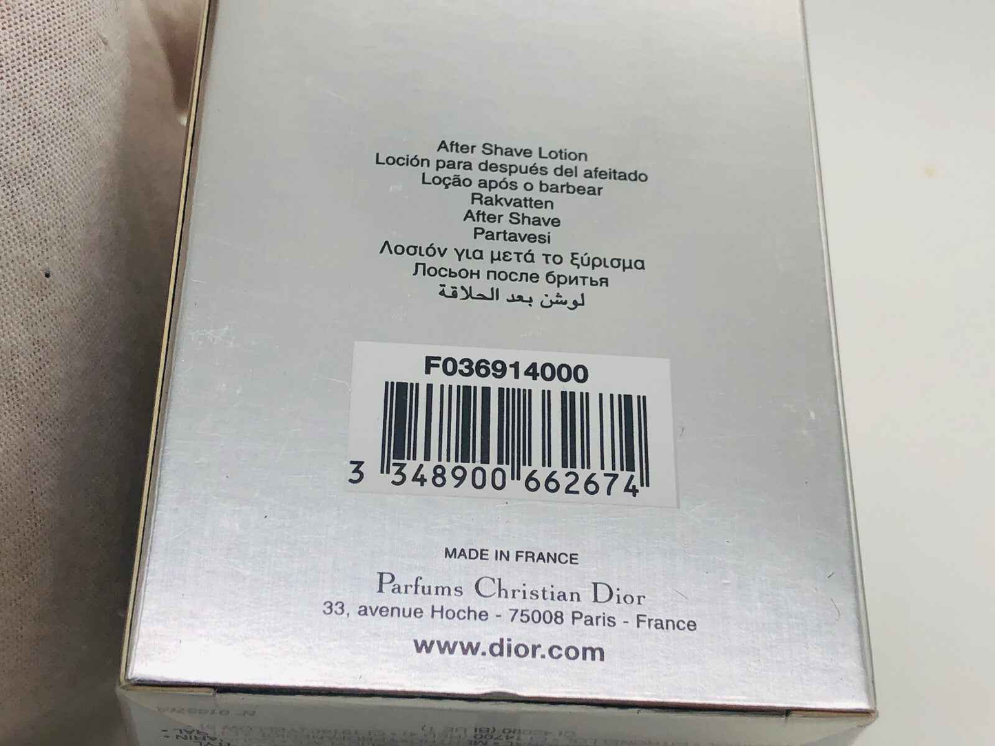 Lozione dopobarba Dior Homme Vintage in confezione elegante per una pelle fresca e idratata