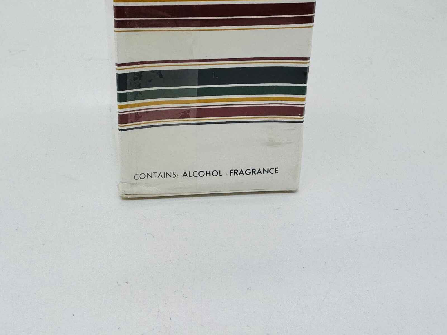 Scatola di profumo Dior Jules Vintage con strisce colorate e ingredienti evidenziati