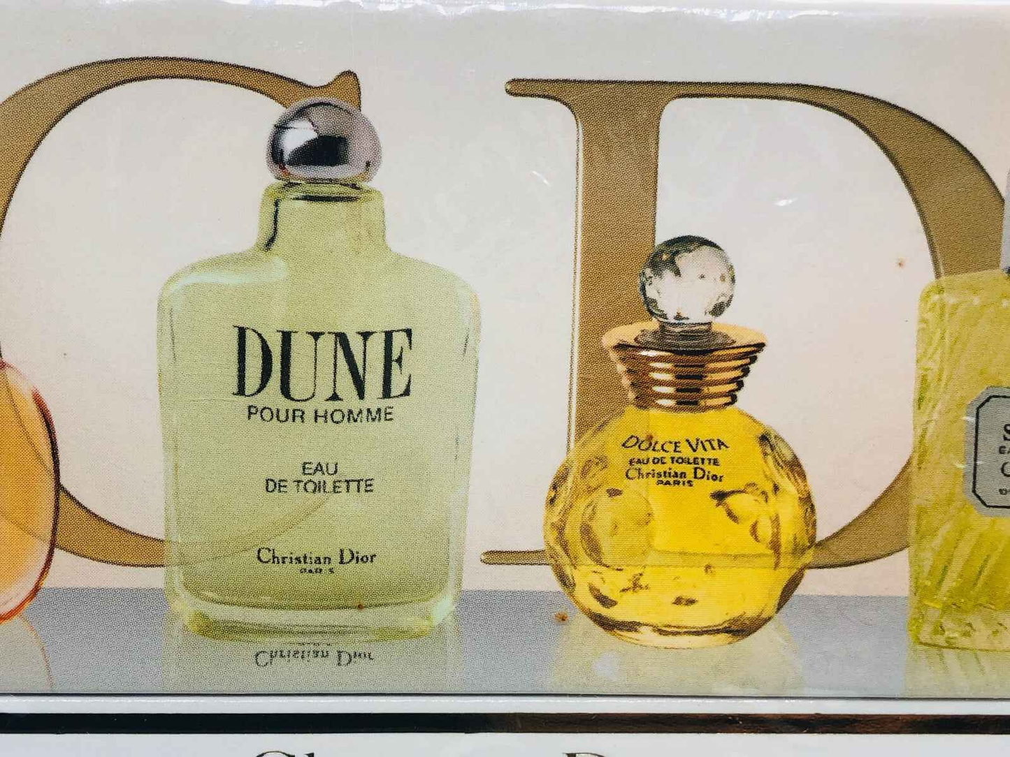 Set di profumi Dior La Collection con Dune e Dolce Vita, eleganti bottiglie in vetro