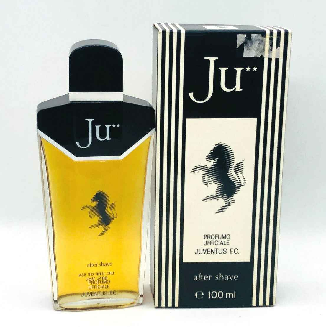 Dopobarba Ju Ufficiale Juventus in bottiglia da 100 ml con packaging elegante e logo Juventus