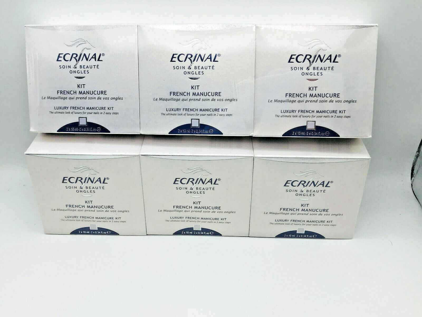Set di sei confezioni di Ecrinal Kit French Manicure per una manicure elegante e raffinata