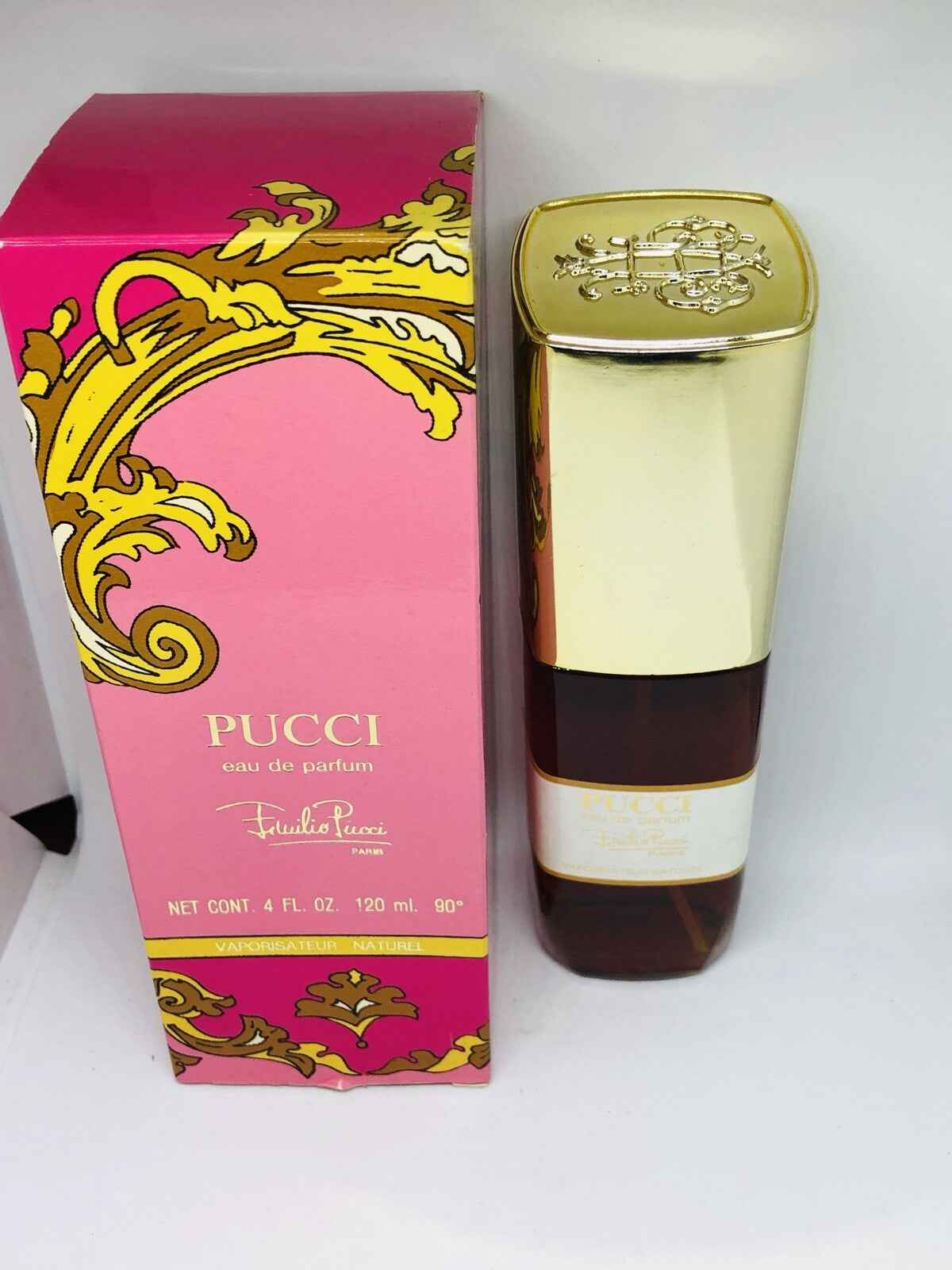 Profumo Emilio Pucci Vintage in flacone elegante con confezione dai colori vivaci e raffinati