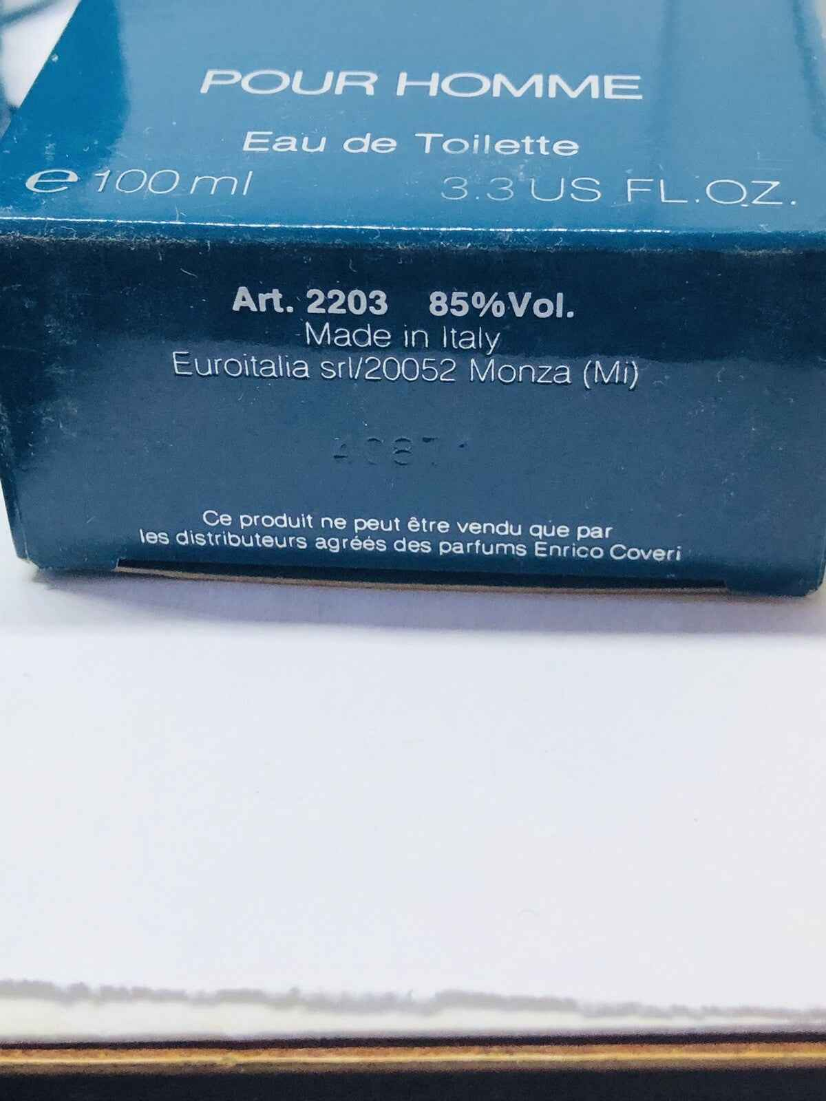 Scatola di profumo Enrico Coveri Pour Homme da 100ml, Eau de Toilette prodotto in Italia