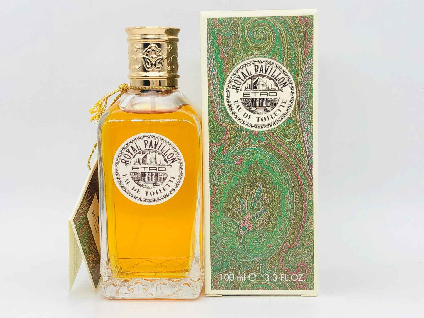 Profumo Etro Royal Pavillon Vintage da 100 ml con elegante flacone e confezione decorativa