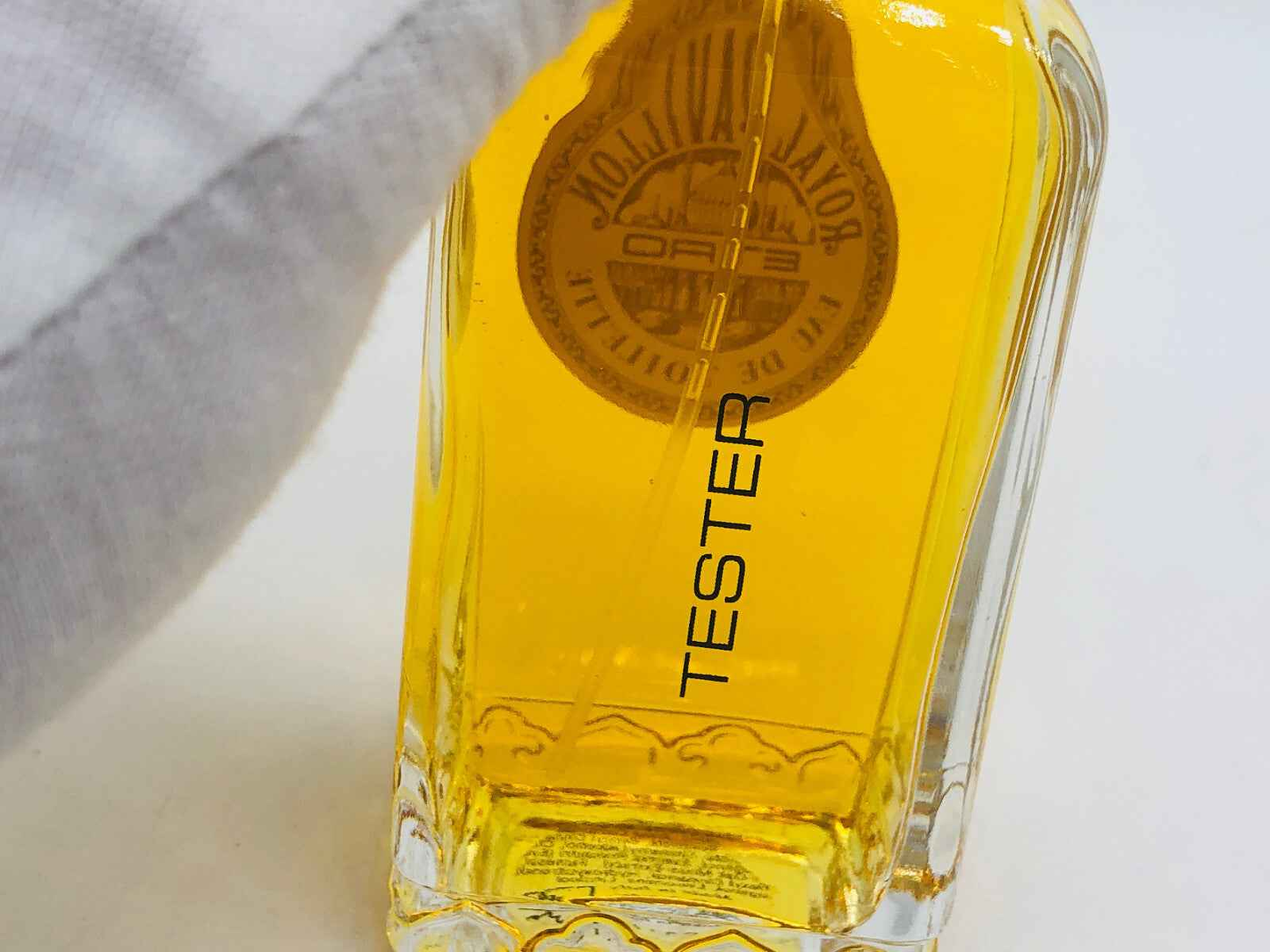 Flacone di profumo Etro Royal Pavillon Vintage in vetro con etichetta TESTER di colore giallo