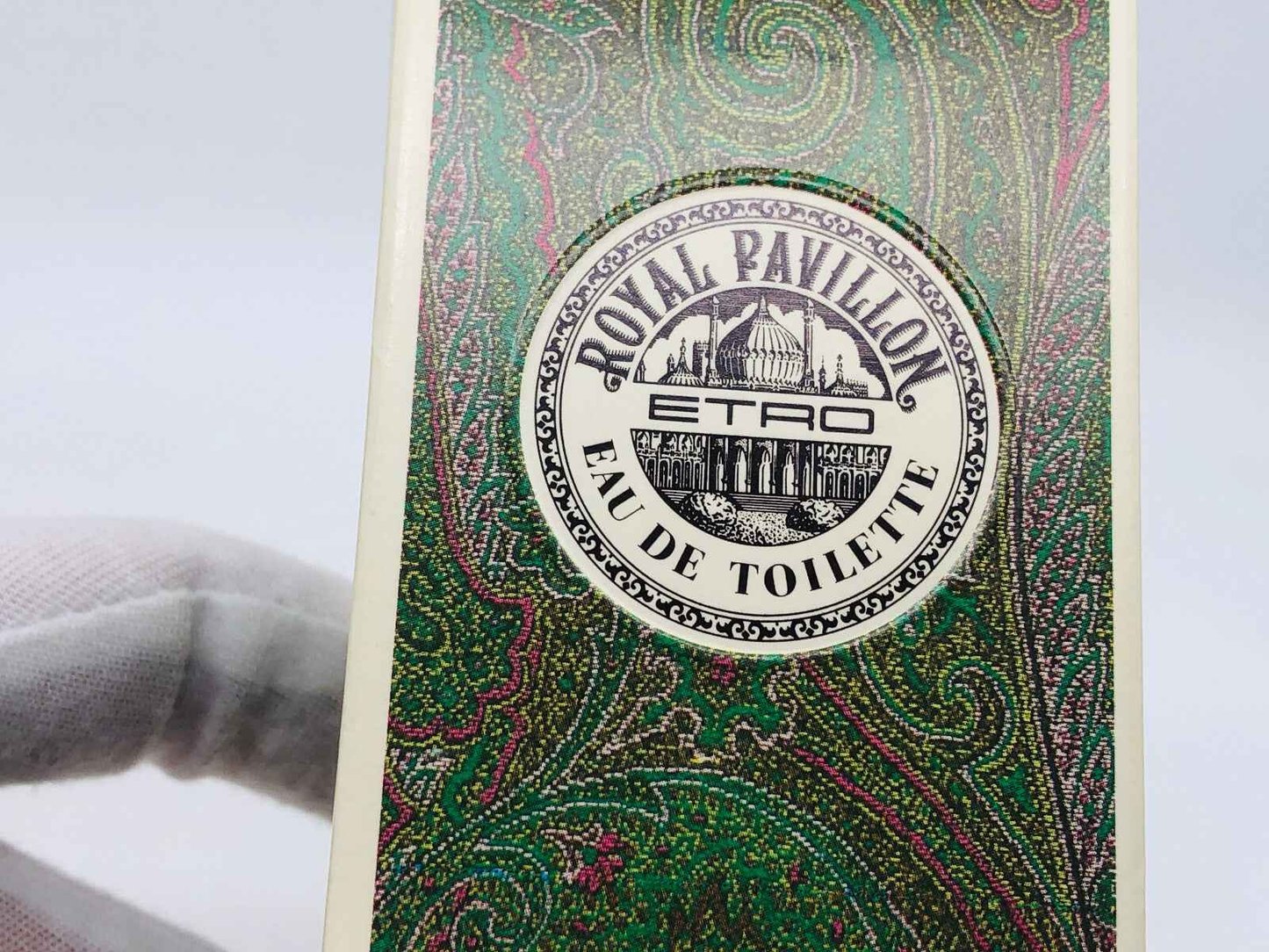 Etro Royal Pavillon Vintage Eau de Toilette in a Decorative Green Box with Intricate Patterns