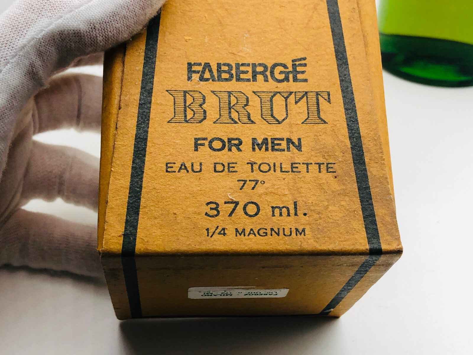 Scatola di profumo Brut Fabergé Vintage da 370 ml per uomo in confezione originale