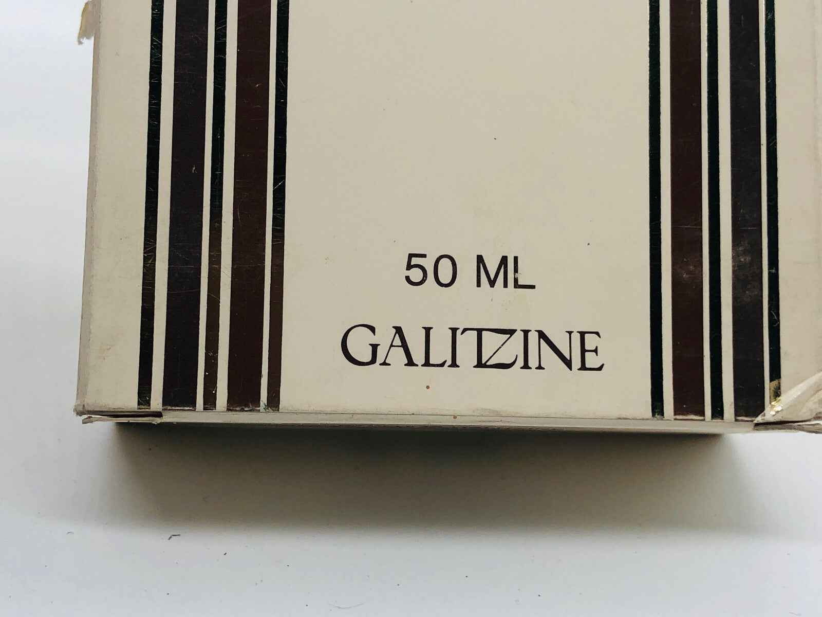 Scatola del Profumo Vintage Galitzine Mon Homme da 50 ml con design elegante e logo Galitzine