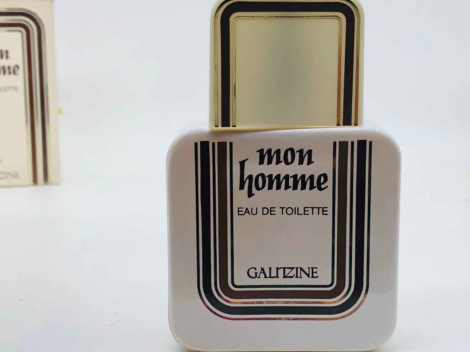Flacone di profumo vintage Galitzine Mon Homme, Eau de Toilette con design elegante e raffinato