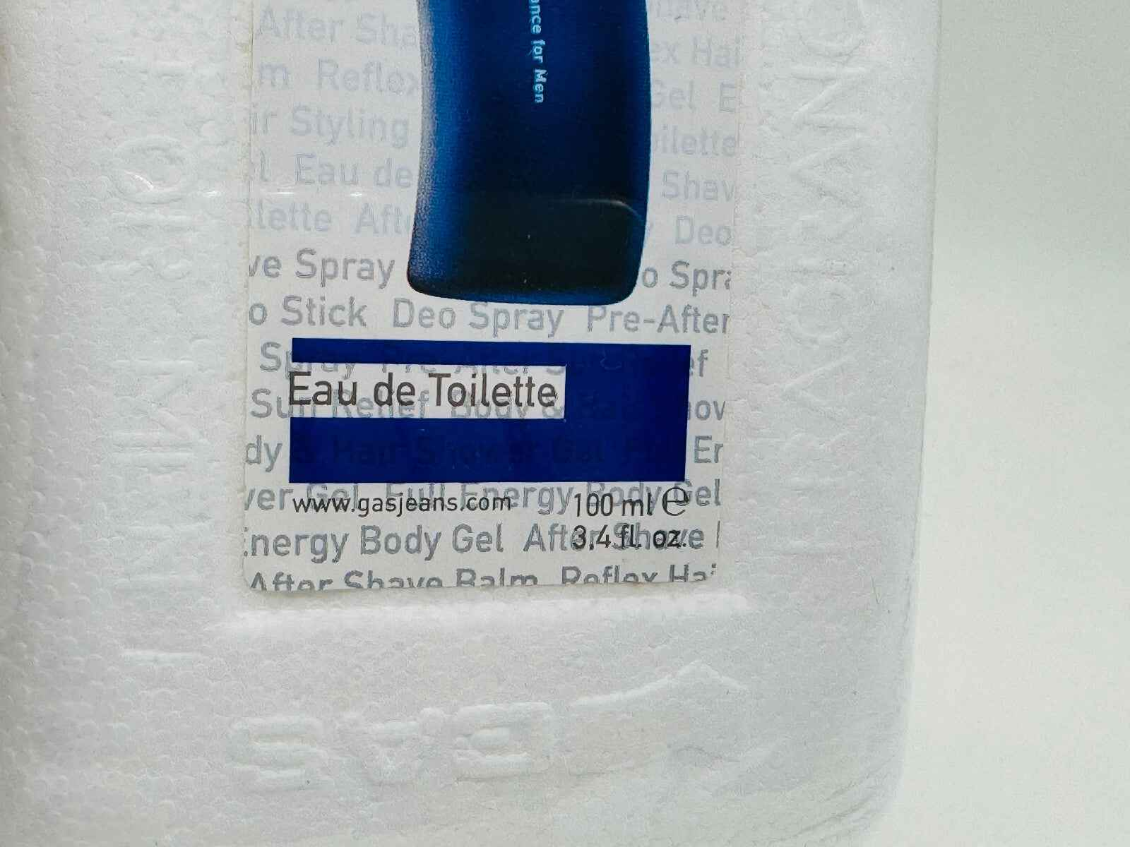 Profumo Gas Keep It Simple in flacone da 100 ml con etichetta Eau de Toilette per uomo