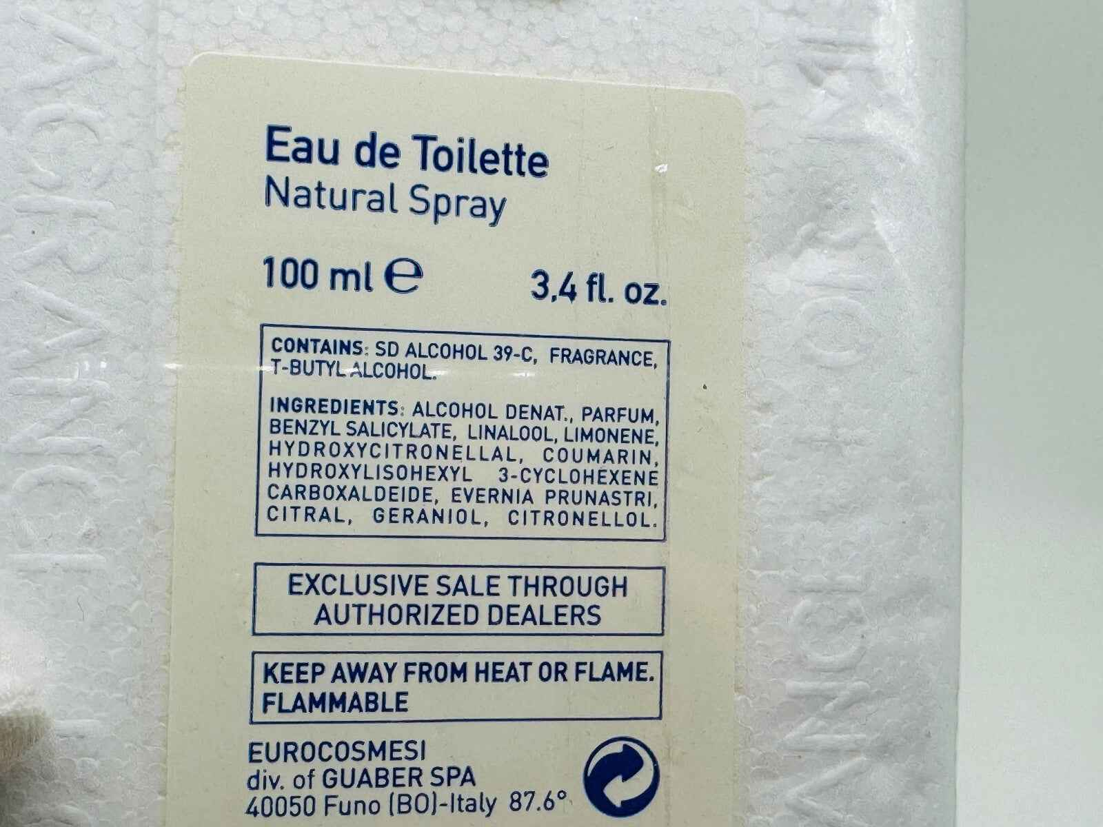 Profumo Gas Keep It Simple Eau de Toilette 100 ml con ingredienti naturali e flacone spruzzatore