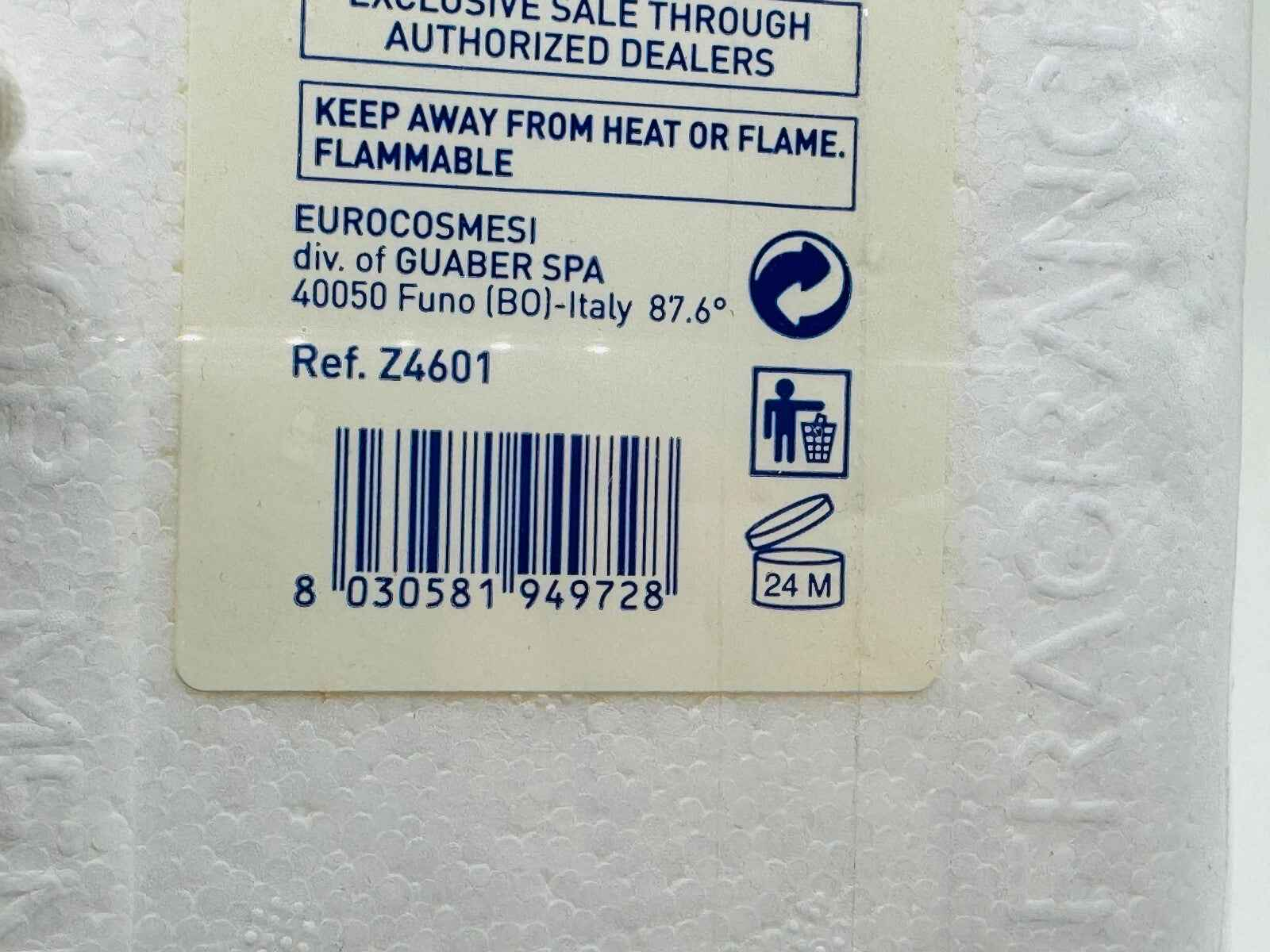 Profumo Gas Keep It Simple in confezione con etichetta informativa e codice a barre