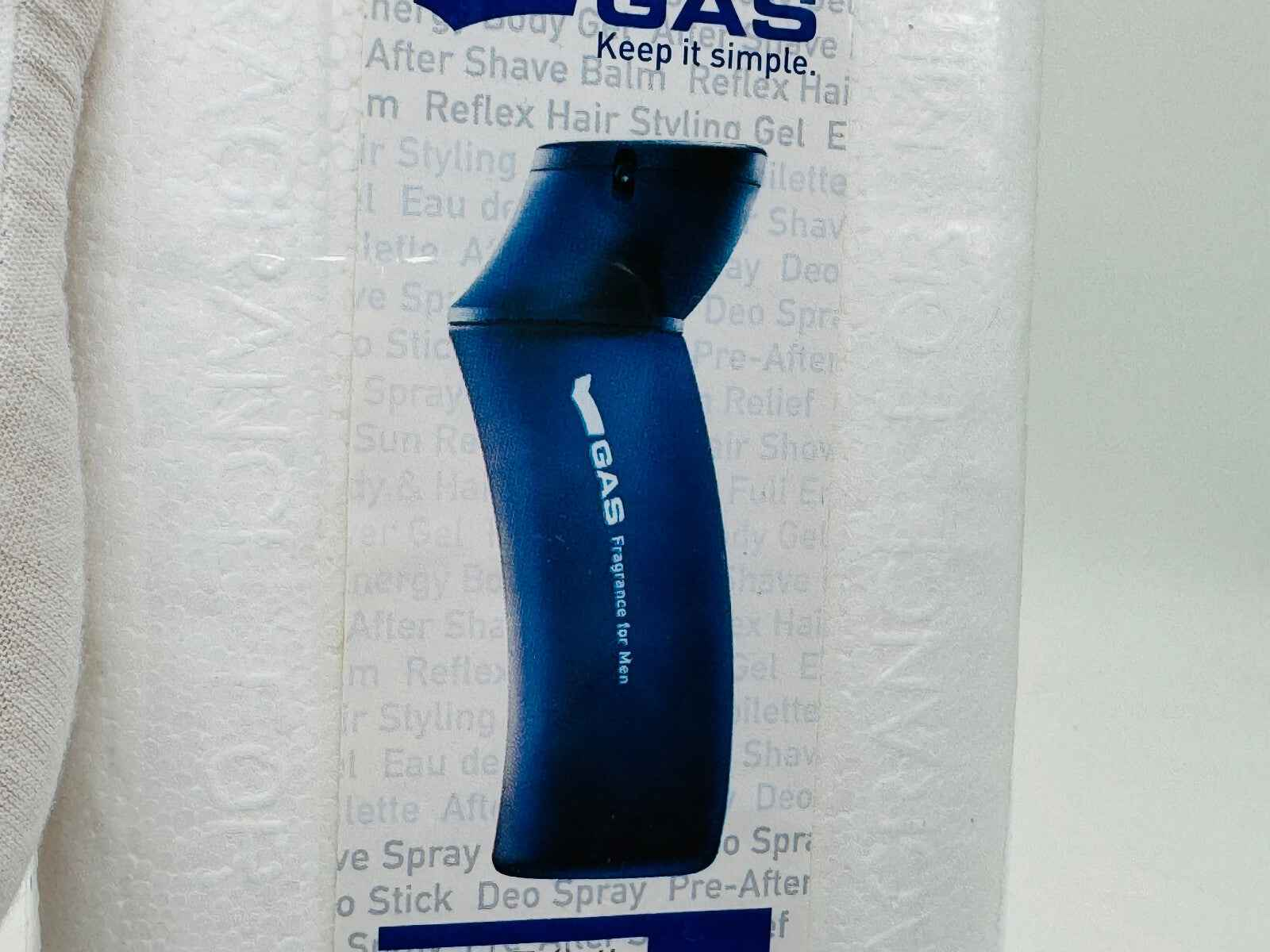 Profumo Gas Keep It Simple in flacone blu con design elegante per uomini