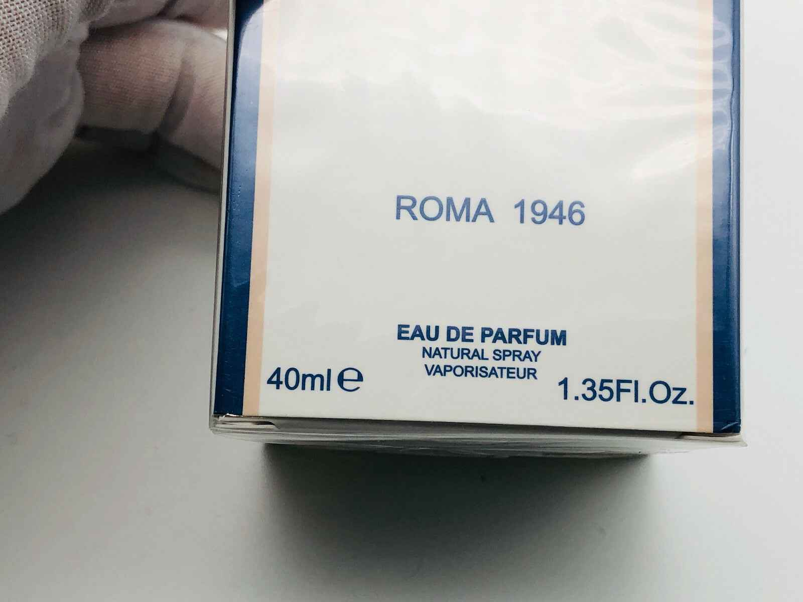 Confezione del Profumo Gattinoni Nota Blu da 40ml con etichetta Roma 1946