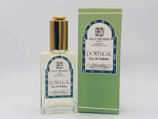 Profumo Geo F Trumper Portugal Eau de Toilette in flacone elegante con confezione verde