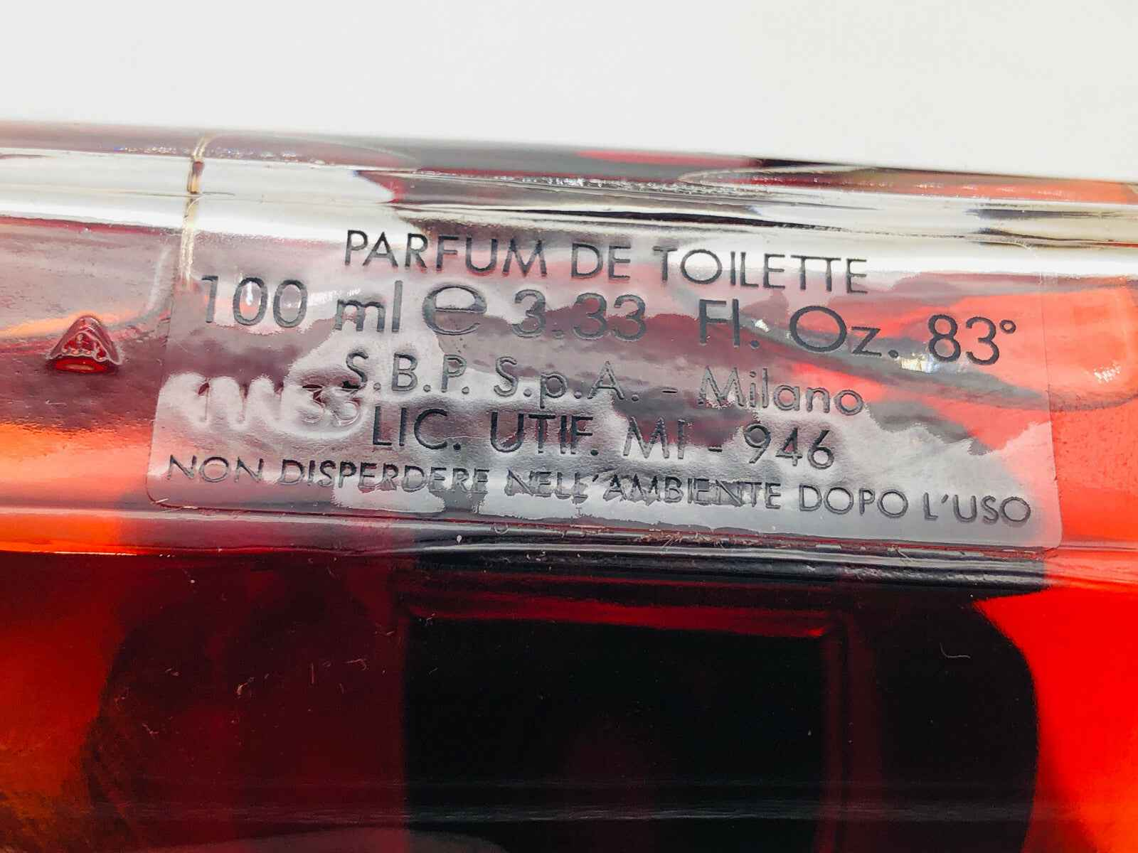 Flacone di profumo Gianmarco Venturi Donna Vintage da 100ml con etichetta in italiano