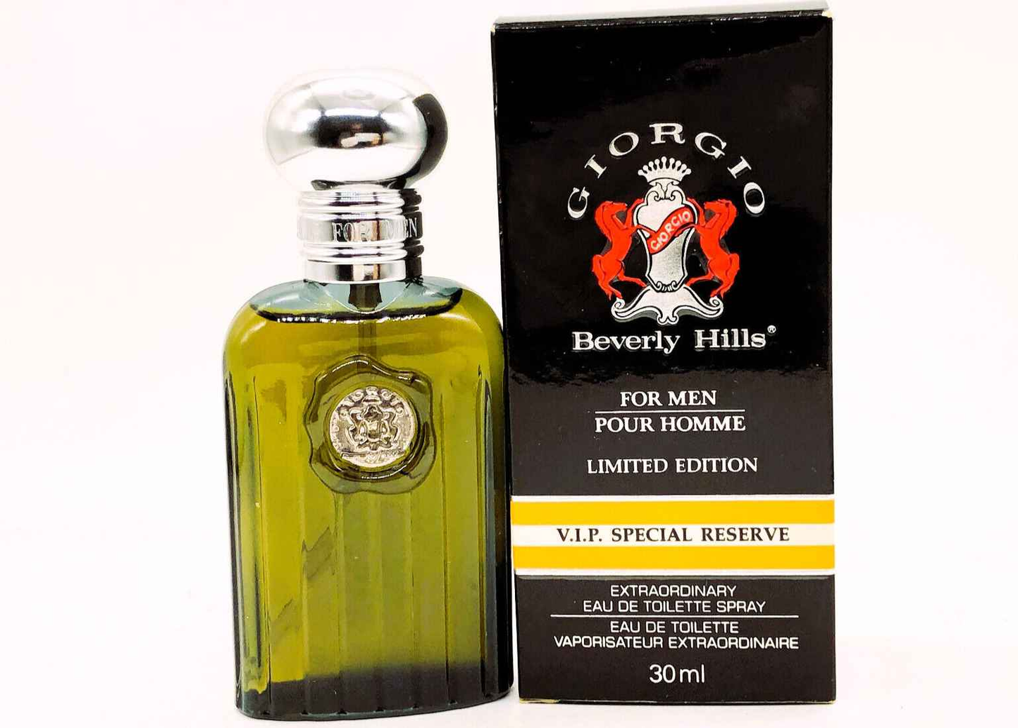 Profumo Giorgio Beverly Hills Homme in edizione limitata con flacone verde da 30 ml per uomini