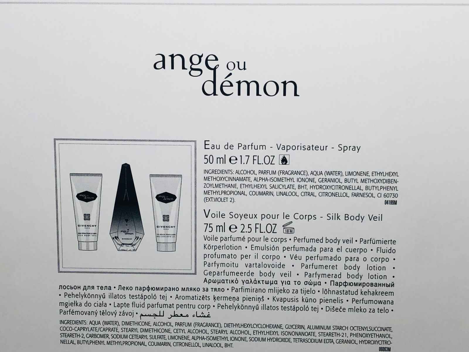 Set Givenchy Ange Ou Demon con Eau de Parfum e Velum Corpo in un elegante packaging