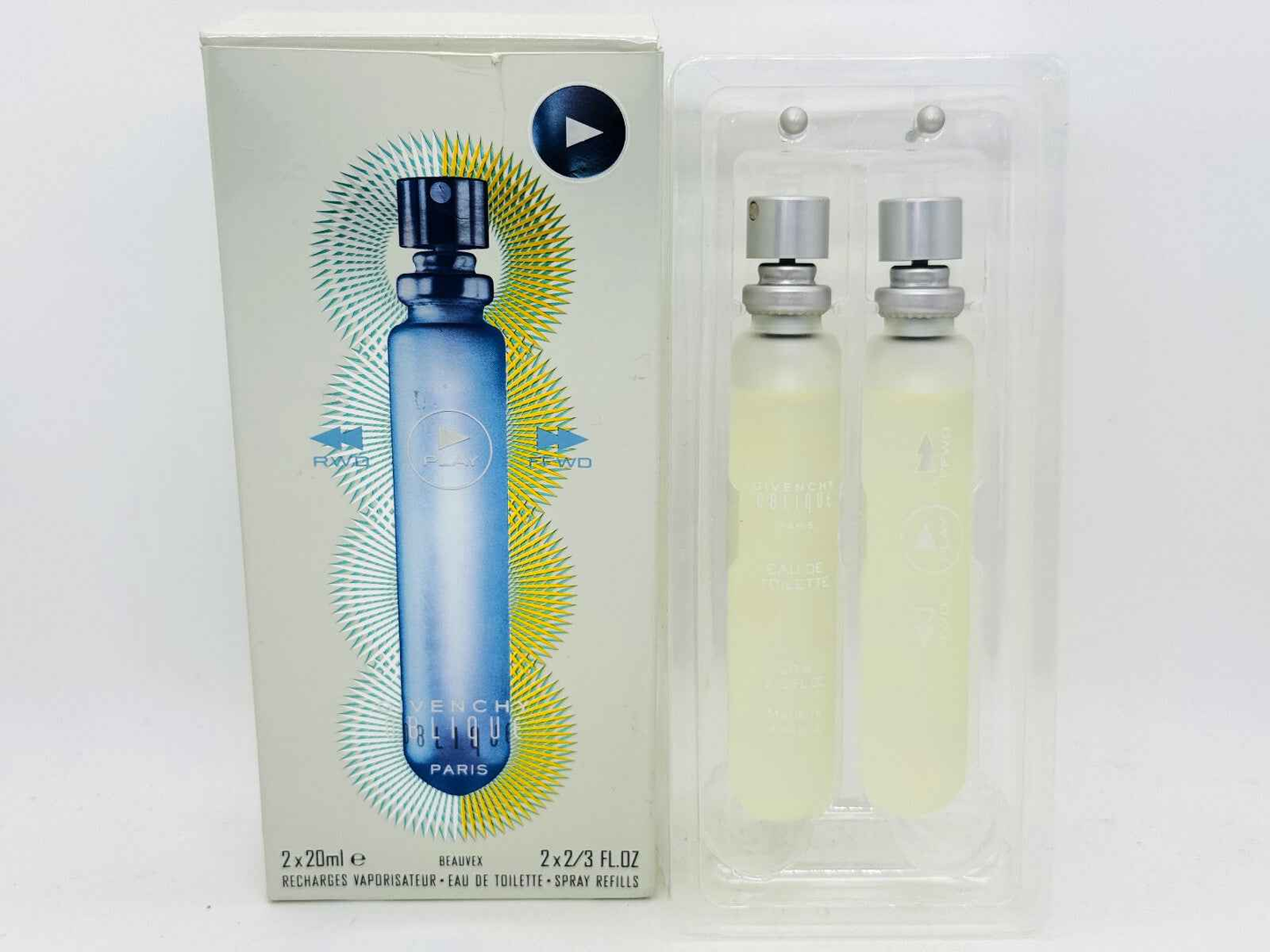 Due flaconi di profumo Givenchy Oblique da 20 ml in confezione elegante per uomo
