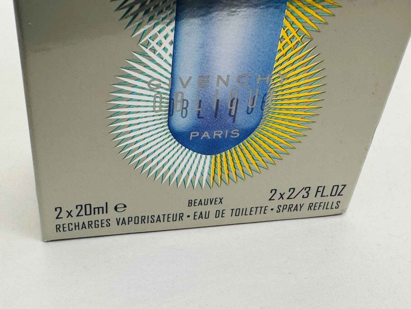 Confezione del Profumo Givenchy Oblique con due ricariche da 20 ml ciascuna in scatola elegante