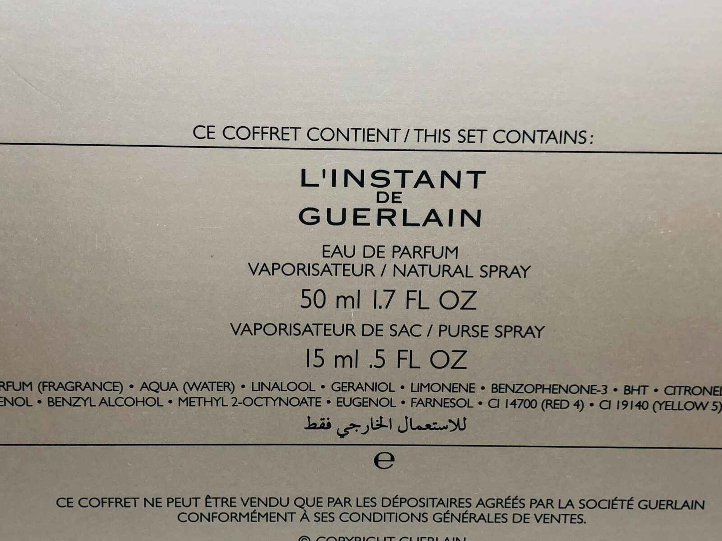 Cofanetto di Profumo Guerlain L'Instant con Eau de Parfum di 50 ml e spray da viaggio di 15 ml