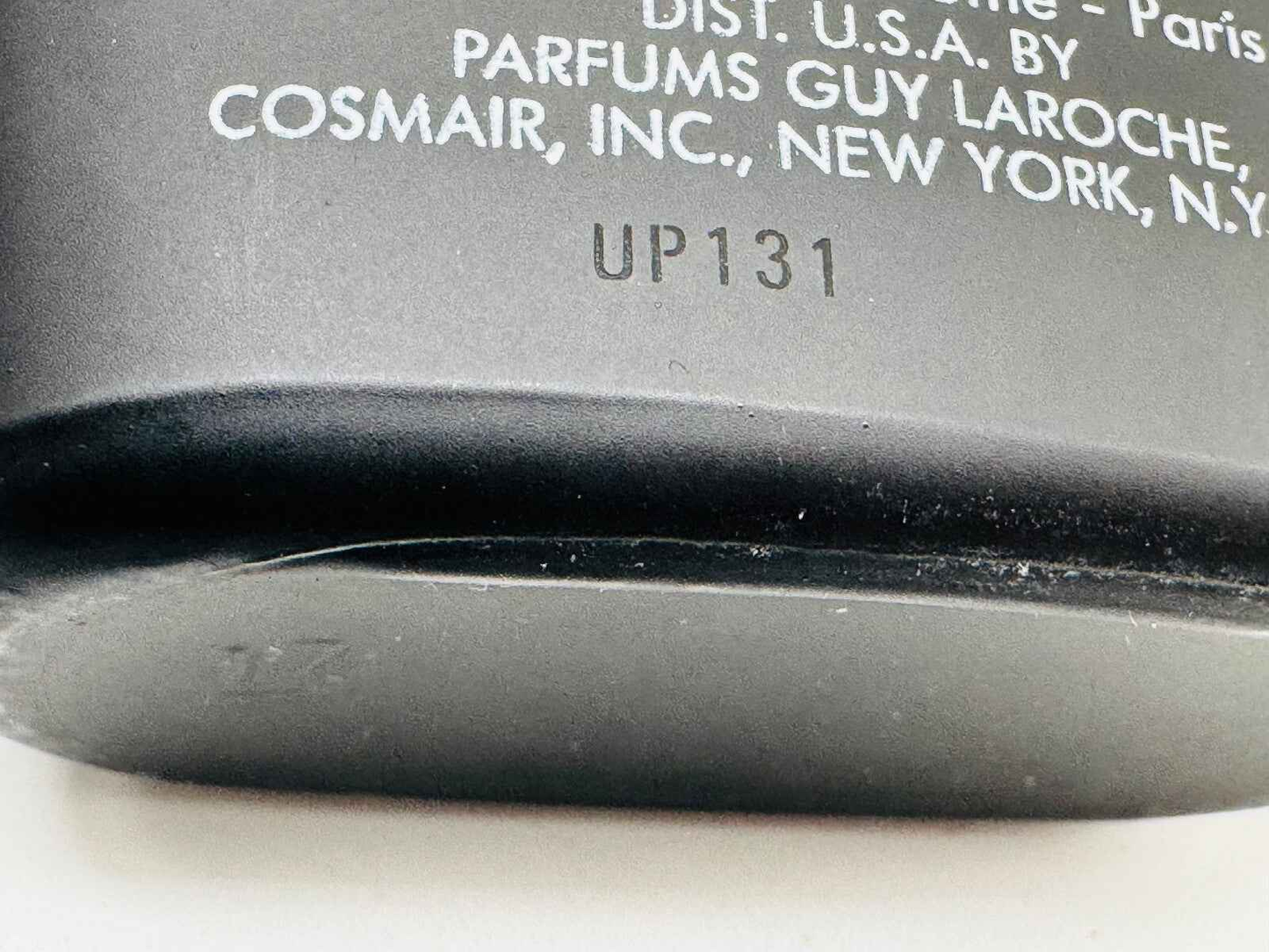 Base flacone Drakkar Noir Laroche con informazioni di distribuzione e codice UPC