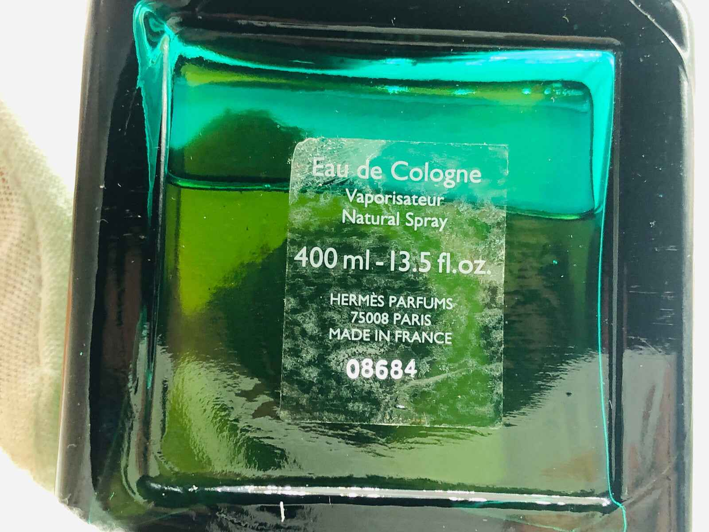 Flacone di profumo Hermès Eau D'Orange Verte da 400 ml con vaporizzatore naturale