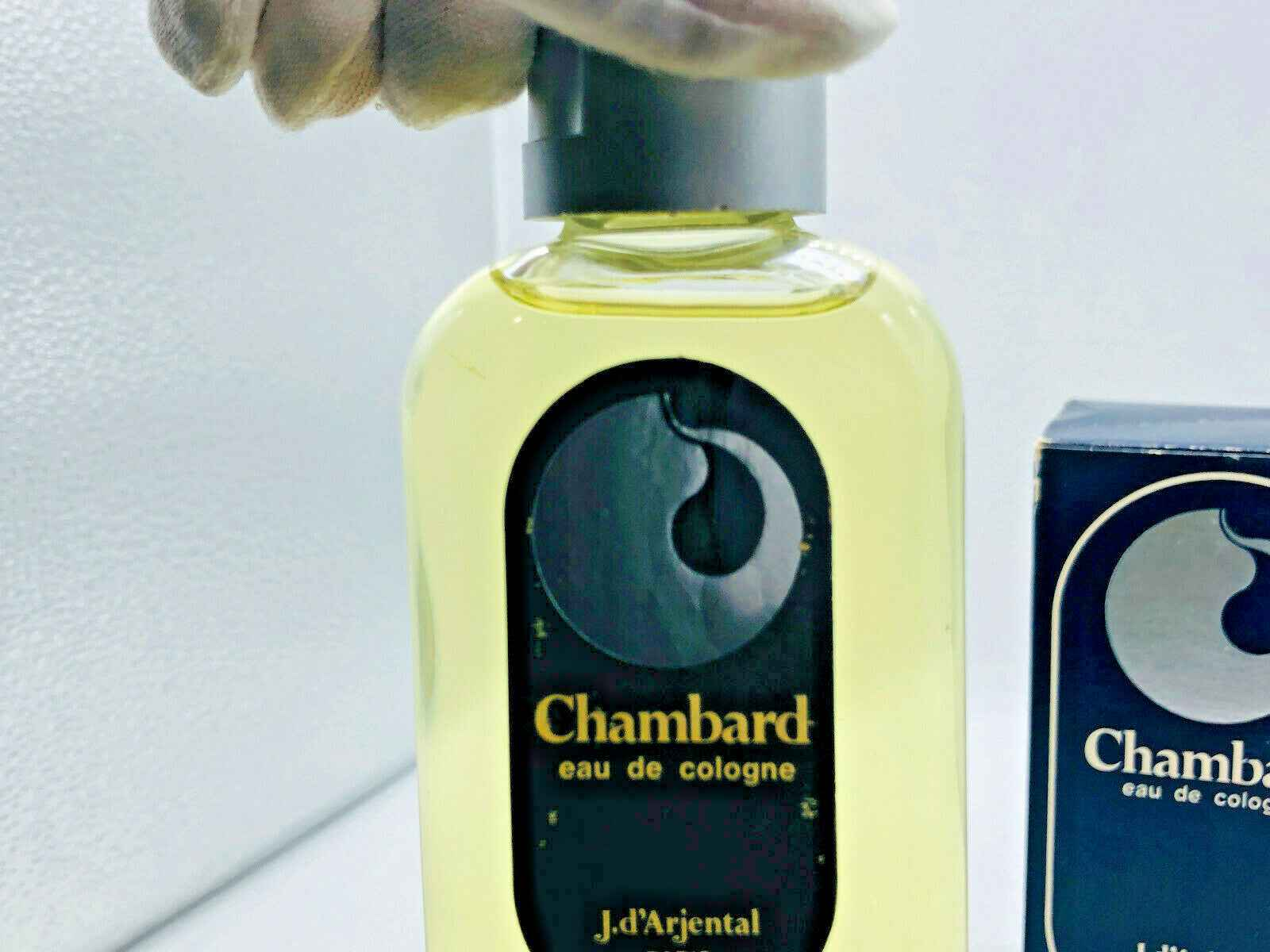 Flacone di Profumo Chambard Vintage J D'ARJENTAL con etichetta elegante e tappo metallico