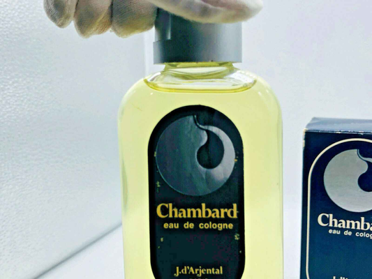 Flacone di Profumo Chambard Vintage J D'ARJENTAL con etichetta elegante e tappo metallico