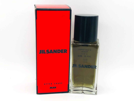 Eau de after shave Jil Sander Feeling Man in flacone elegante con confezione rossa