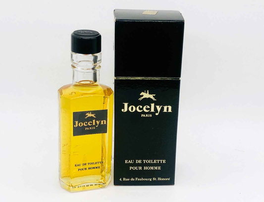 Profumo Jocelyn Pour Homme in bottiglia elegante con scatola nera, perfetto per ogni occasione