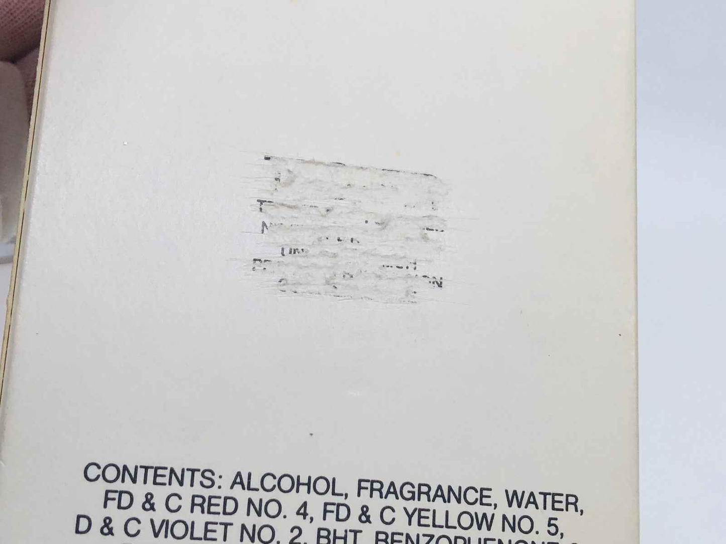 Scatola di profumo Karl Lagerfeld Donna Vintage con ingredienti e dettagli sul retro