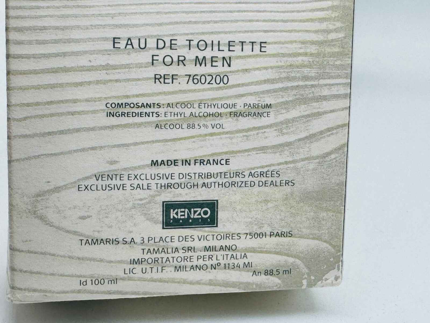 Kenzo Pour Homme Vintage Eau de Toilette per uomini, 100ml, con ingredienti di alta qualità