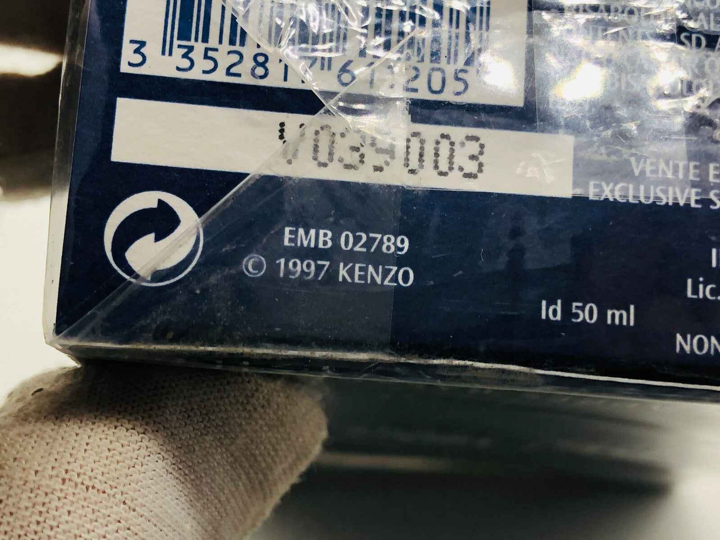 Scatola di Kenzo Pour Homme Vintage con etichetta originale e contenuto da 50 ml