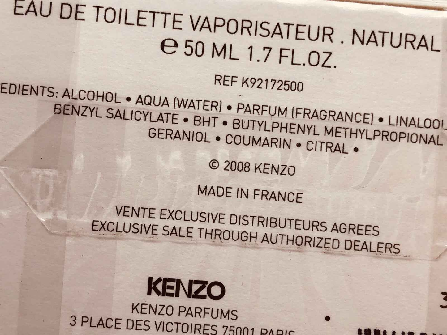 Scatola di Profumo Kenzo Fleur The, Eau de Toilette da 50 ml in confezione originale
